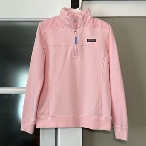 Light pink quarter zipper pullover